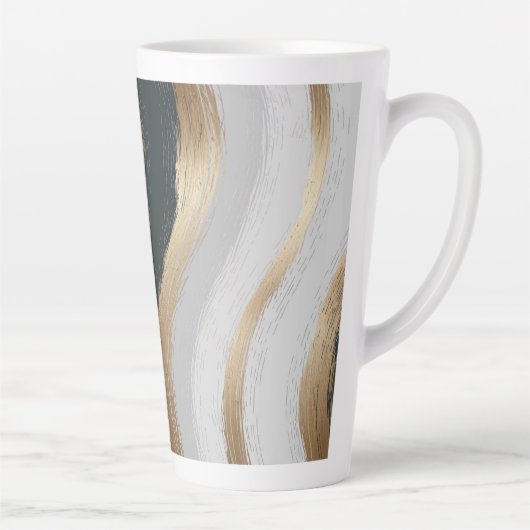 波 カフェラテマグ (右)