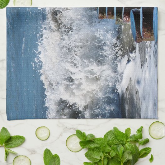 波 キッチンタオル (折り畳み)