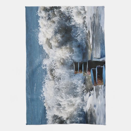 波 キッチンタオル (縦)