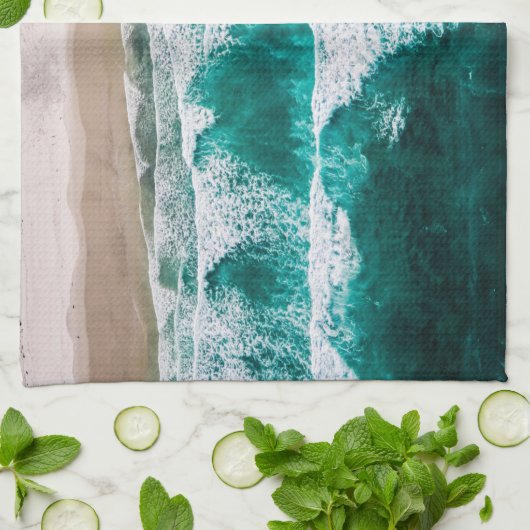 波 キッチンタオル (折り畳み)