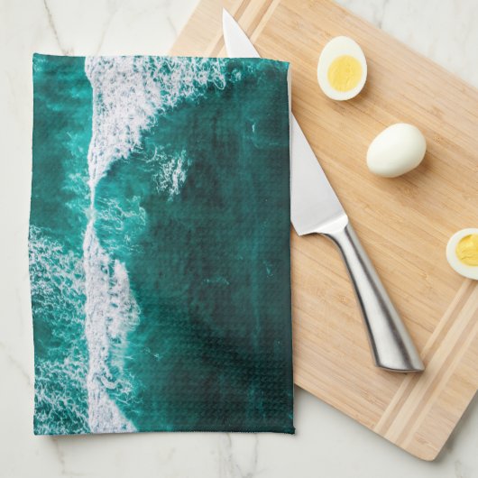 波 キッチンタオル (四つ折り)
