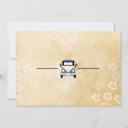 波! サーフィンの誕生日のビーチのパーティーの写真 招待状 (裏面)