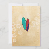 波! サーフィンの誕生日の招待のビーチのパーティーのおもしろい 招待状 (裏面)