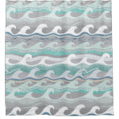 波 シャワーカーテン (正面)