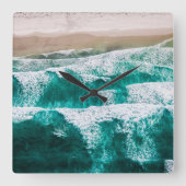 波 スクエア壁時計 (正面)