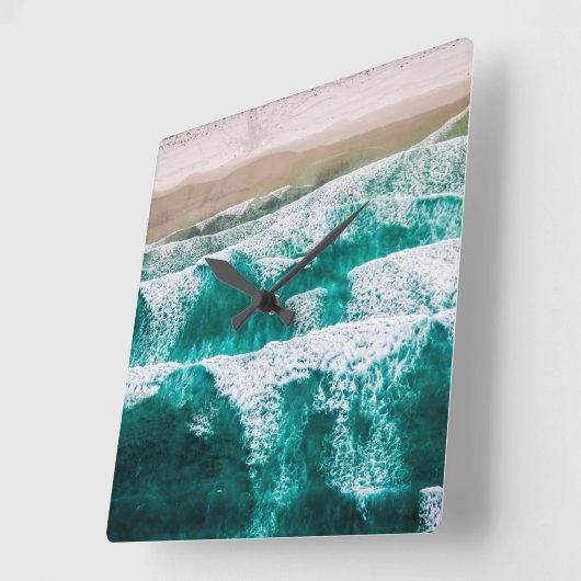 波 スクエア壁時計 (傾斜)