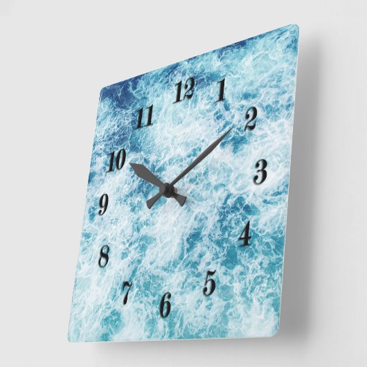 波 スクエア壁時計 (傾斜)