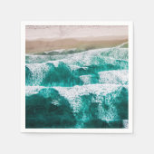 波 スタンダードカクテルナプキン (正面)