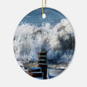 波 セラミックオーナメント (左)
