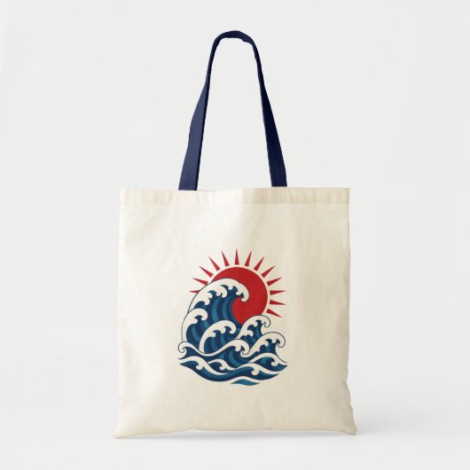 波 トートバッグ (正面)