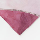 波 – ピンク大理石抽象芸術 フリースブランケット (角)