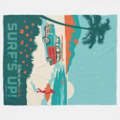 波 フリースブランケット (正面(横))