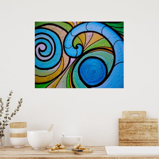 波 ポスター (キッチン)