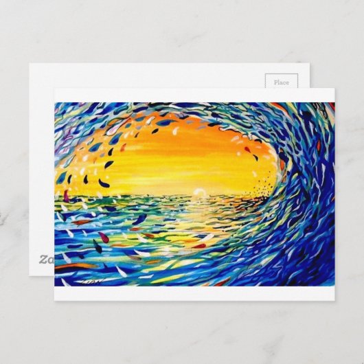 波 ポストカード (正面/裏面)