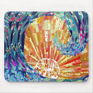 波 マウスパッド