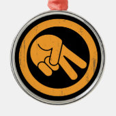 波 メタルオーナメント (正面)