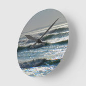 波 ラウンド壁時計 (傾斜)