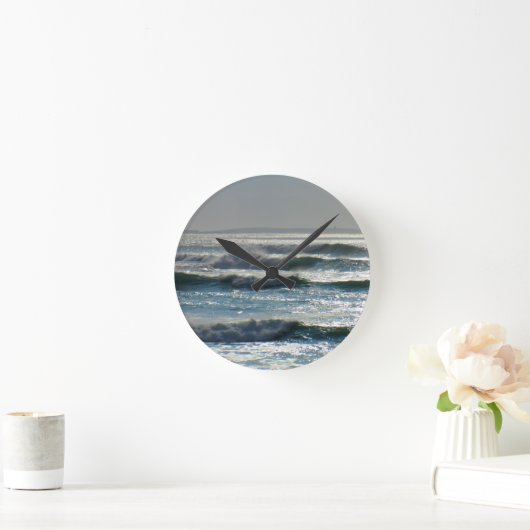 波 ラウンド壁時計 (ホーム)