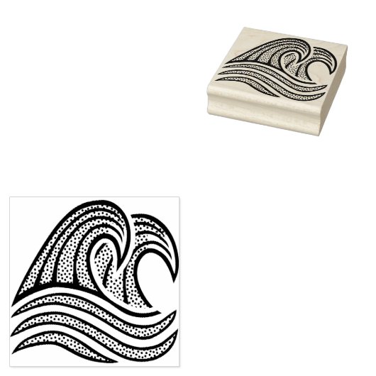 波 ラバースタンプ (押印)