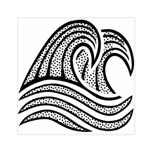 波 ラバースタンプ (インプリント)