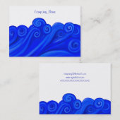 波、会社名 名刺 (正面/裏面)