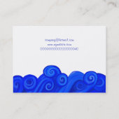 波、会社名 名刺 (裏面)