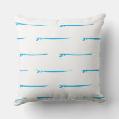 波! 大きく青い板か白い背景 クッション (裏面)