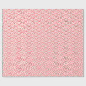 波、日本の赤の白のラッピング紙 ラッピングペーパー (フラット)