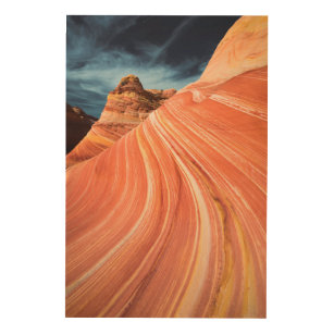 波、朱の崖、アリゾナ州 ウッドウォールアート