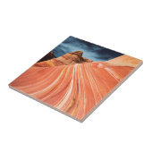 波、朱の崖、アリゾナ州 タイル (側面)