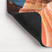 波、朱の崖、アリゾナ州 マウスパッド (コーナー)