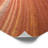 波、朱色の崖、アリゾナ ポスター (角)