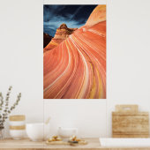 波、朱色の崖、アリゾナ ポスター (キッチン)