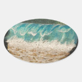 波 楕円形シール (正面)