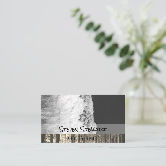 波 |樹木 |屋外撮影 名刺 (スタンド正面)