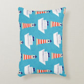 波、灯台、松葉杖などの継ぎ目のない模様 アクセントクッション (正面(垂直))