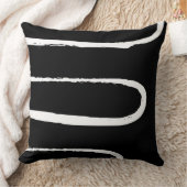 波(白黒) クッション (ブランケット)