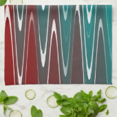 波（白） キッチンタオル (折り畳み)