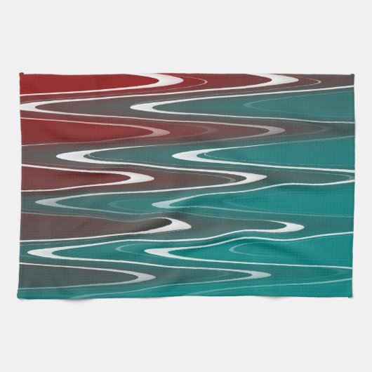 波（白） キッチンタオル (横)