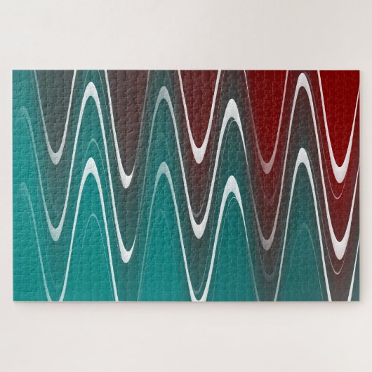 波（白） ジグソーパズル (横)