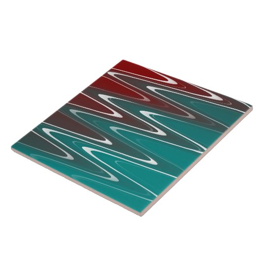 波（白） タイル (側面)