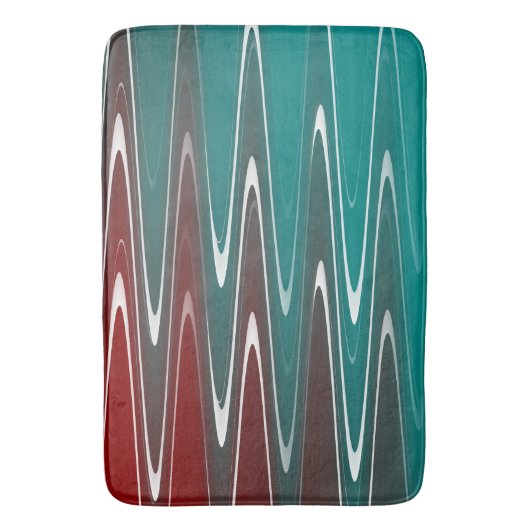 波（白） バスマット (正面縦)