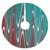 波（白） ブラッシュドポリエステルツリースカート (正面)