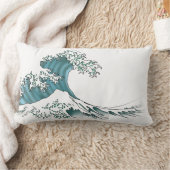 波-白 ランバークッション (ブランケット)