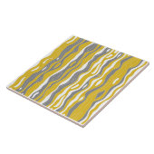 波、線、からし黄、灰色、白 タイル (側面)