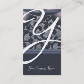 波RUBYモノグラム、ピンクの赤の黒の青い灰色 名刺 (裏面)