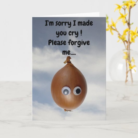 泣かせてごめん！ カード (黄色い花)