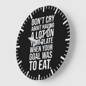 泣かないで – 成功やる気を起こさせる ラージ壁時計 (傾斜)
