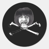 泣きエンドサロンスケッチスクエアステッカー ラウンドシール (正面)