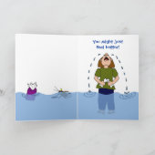 泣き叫びおもしろい女性漫画悔やみや弔慰グリーティングカード カード (内部)